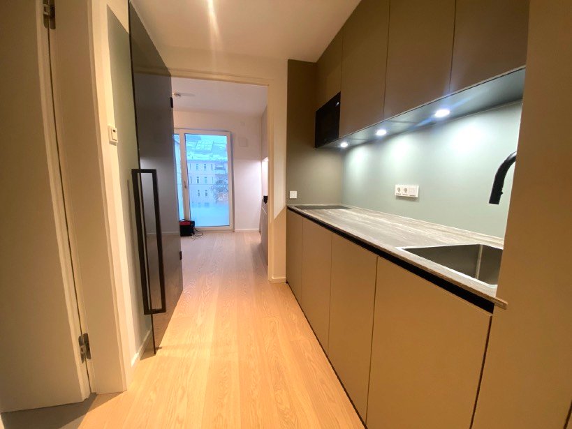 Block in Flur und Küche der Wohnung